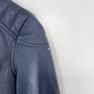 Vintage 90' Juicy Couture blue leather jacket