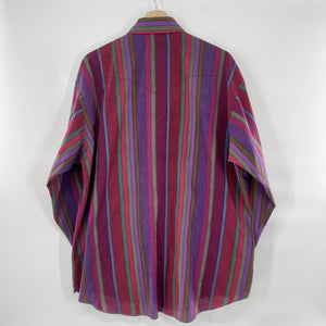 Vintage Wrangler striped snap button down shirt